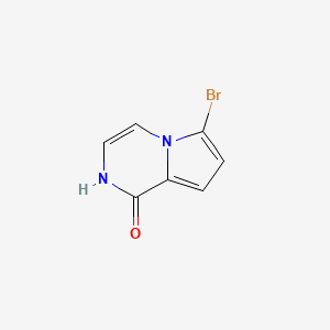 molecular formula C7H5BrN2O B2460644 6-Bromopyrrolo[1,2-a]pyrazin-1(2H)-one CAS No. 1262630-80-7