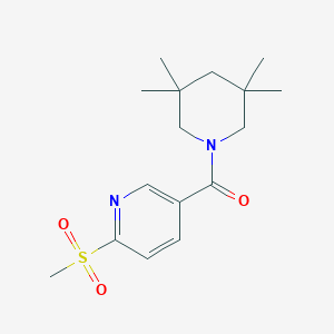 molecular formula C16H24N2O3S B2460647 (6-Methylsulfonylpyridin-3-yl)-(3,3,5,5-tetramethylpiperidin-1-yl)methanone CAS No. 2249148-06-7