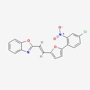 molecular formula C19H11ClN2O4 B2460652 2-[(E)-2-[5-(4-cloro-2-nitrofenil)furano-2-il]etenil]-1,3-benzoxazol CAS No. 476616-28-1