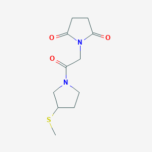 1-(2-(3-(Methylthio)pyrrolidin-1-yl)-2-oxoethyl)pyrrolidine-2,5-dione