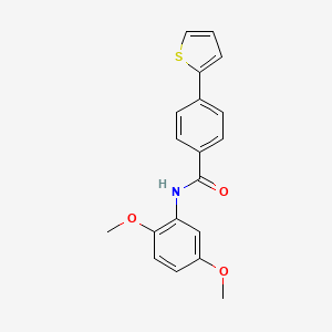 molecular formula C19H17NO3S B2460669 N-(2,5-dimethoxyphenyl)-4-(2-thienyl)benzenecarboxamide CAS No. 344273-96-7