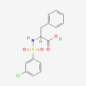 molecular formula C15H14ClNO4S B2460681 ((3-Chlorophenyl)sulfonyl)phenylalanine CAS No. 1164136-10-0; 1449132-27-7