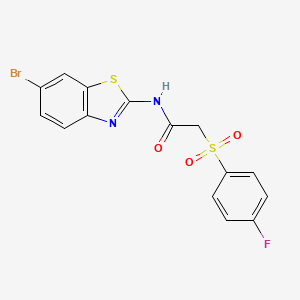 N-(6-bromobenzo[d]thiazol-2-yl)-2-((4-fluorophenyl)sulfonyl)acetamide