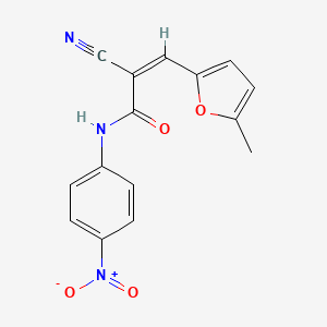 (Z)-2-cyano-3-(5-methylfuran-2-yl)-N-(4-nitrophenyl)acrylamide
