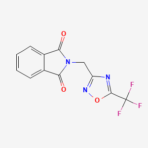 molecular formula C12H6F3N3O3 B2460691 2-((5-(三氟甲基)-1,2,4-恶二唑-3-基)甲基)异吲哚啉-1,3-二酮 CAS No. 2034567-12-7