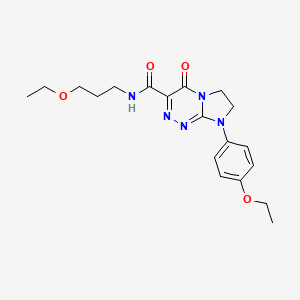 molecular formula C19H25N5O4 B2460692 8-(4-ethoxyphenyl)-N-(3-ethoxypropyl)-4-oxo-4,6,7,8-tetrahydroimidazo[2,1-c][1,2,4]triazine-3-carboxamide CAS No. 946311-63-3