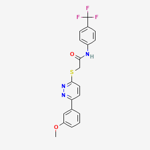 molecular formula C20H16F3N3O2S B2460694 2-((6-(3-methoxyphenyl)pyridazin-3-yl)thio)-N-(4-(trifluoromethyl)phenyl)acetamide CAS No. 896048-57-0