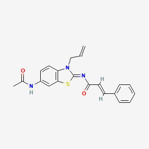 (Z)-N-(6-acetamido-3-allylbenzo[d]thiazol-2(3H)-ylidene)cinnamamide