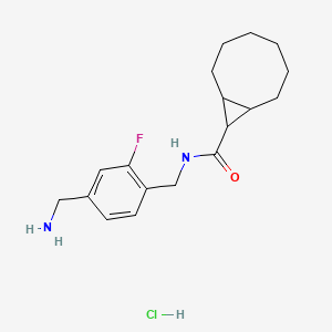 N-[[4-(Aminomethyl)-2-fluorophenyl]methyl]bicyclo[6.1.0]nonane-9-carboxamide;hydrochloride