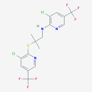 3-chloro-N-(2-{[3-chloro-5-(trifluoromethyl)-2-pyridinyl]sulfanyl}-2-methylpropyl)-5-(trifluoromethyl)-2-pyridinamine