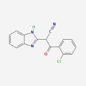 molecular formula C16H10ClN3O B2460713 2-(1H-benzimidazol-2-yl)-3-(2-chlorophenyl)-3-oxopropanenitrile CAS No. 62591-08-6