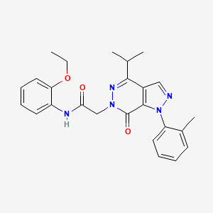 molecular formula C25H27N5O3 B2460715 N-(2-ethoxyphenyl)-2-(4-isopropyl-7-oxo-1-(o-tolyl)-1H-pyrazolo[3,4-d]pyridazin-6(7H)-yl)acetamide CAS No. 946253-70-9