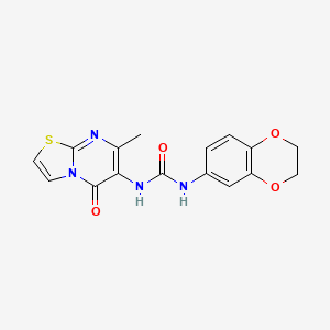 1-(2,3-dihydrobenzo[b][1,4]dioxin-6-yl)-3-(7-methyl-5-oxo-5H-thiazolo[3,2-a]pyrimidin-6-yl)urea