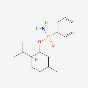 molecular formula C16H26NO2P B2460719 [Amino-(5-methyl-2-propan-2-ylcyclohexyl)oxyphosphoryl]benzene CAS No. 475061-84-8