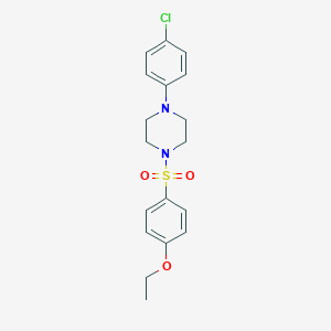 molecular formula C18H21ClN2O3S B246072 1-(4-Chlorophenyl)-4-[(4-ethoxyphenyl)sulfonyl]piperazine 