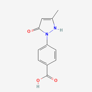 B2460723 4-(3-methyl-5-oxo-2,5-dihydro-1H-pyrazol-1-yl)benzoic acid CAS No. 60875-16-3; 692271-32-2