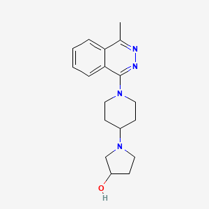 molecular formula C18H24N4O B2460725 1-[1-(4-Methylphthalazin-1-yl)piperidin-4-yl]pyrrolidin-3-ol CAS No. 2380071-26-9