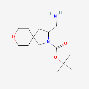 molecular formula C14H26N2O3 B2460728 tert-Butyl 3-(aminomethyl)-8-oxa-2-azaspiro[4.5]decane-2-carboxylate CAS No. 2193067-85-3