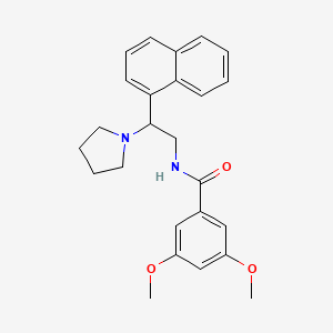 3,5-dimethoxy-N-(2-(naphthalen-1-yl)-2-(pyrrolidin-1-yl)ethyl)benzamide