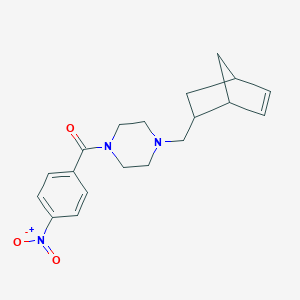 molecular formula C19H23N3O3 B246073 1-(Bicyclo[2.2.1]hept-5-en-2-ylmethyl)-4-{4-nitrobenzoyl}piperazine 