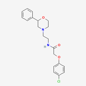 molecular formula C20H23ClN2O3 B2460731 2-(4-chlorophenoxy)-N-(2-(2-phenylmorpholino)ethyl)acetamide CAS No. 954081-35-7