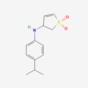 molecular formula C13H17NO2S B2460734 3-((4-Isopropylphenyl)amino)-2,3-dihydrothiophene 1,1-dioxide CAS No. 831245-55-7