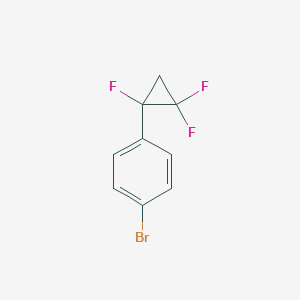 molecular formula C9H6BrF3 B2460738 1-Bromo-4-(1,2,2-trifluorocyclopropyl)benzene CAS No. 2236045-43-3