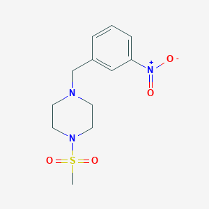 molecular formula C12H17N3O4S B246074 1-(Methylsulfonyl)-4-(3-nitrobenzyl)piperazine 