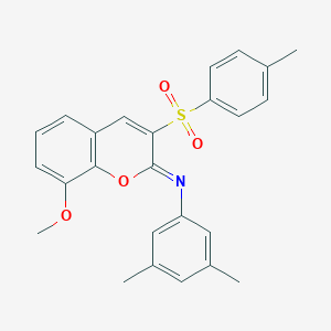 molecular formula C25H23NO4S B2460741 N-(3,5-dimethylphenyl)-8-methoxy-3-(4-methylphenyl)sulfonylchromen-2-imine CAS No. 1321995-57-6