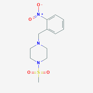 molecular formula C12H17N3O4S B246075 1-(Methylsulfonyl)-4-(2-nitrobenzyl)piperazine 