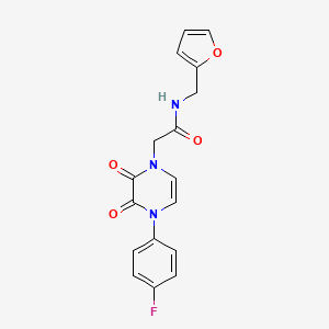 2-(4-(4-fluorophenyl)-2,3-dioxo-3,4-dihydropyrazin-1(2H)-yl)-N-(furan-2-ylmethyl)acetamide