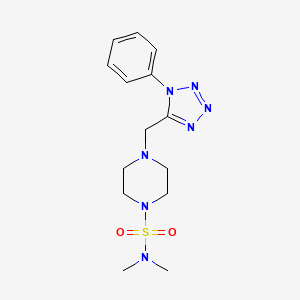 N,N-dimethyl-4-((1-phenyl-1H-tetrazol-5-yl)methyl)piperazine-1-sulfonamide