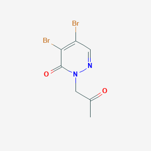 molecular formula C7H6Br2N2O2 B2460759 4,5-dibromo-2-(2-oxopropyl)-3(2H)-pyridazinone CAS No. 186792-10-9