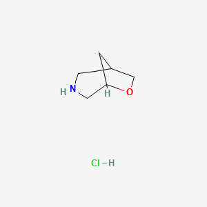 molecular formula C6H12ClNO B2460761 6-Oxa-3-azabicyclo[3.2.1]octan-Hydrochlorid CAS No. 1461708-41-7