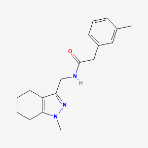 molecular formula C18H23N3O B2460763 N-((1-methyl-4,5,6,7-tetrahydro-1H-indazol-3-yl)methyl)-2-(m-tolyl)acetamide CAS No. 1448028-79-2