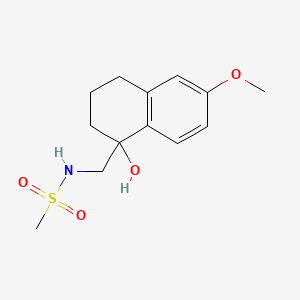 molecular formula C13H19NO4S B2460773 N-((1-hydroxy-6-methoxy-1,2,3,4-tetrahydronaphthalen-1-yl)methyl)methanesulfonamide CAS No. 2034600-73-0