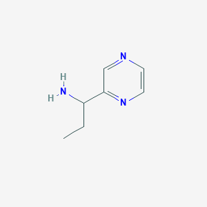 molecular formula C7H11N3 B2460775 1-(Pyrazin-2-YL)propan-1-amine CAS No. 1182833-44-8