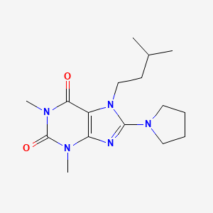 molecular formula C16H25N5O2 B2460781 7-异戊基-1,3-二甲基-8-(吡咯烷-1-基)-1H-嘌呤-2,6(3H,7H)-二酮 CAS No. 376381-98-5