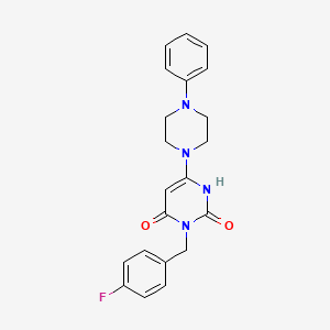3-(4-fluorobenzyl)-6-(4-phenylpiperazin-1-yl)pyrimidine-2,4(1H,3H)-dione