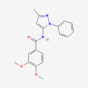 molecular formula C19H19N3O3 B2460789 3,4-二甲氧基-N-(3-甲基-1-苯基-1H-吡唑-5-基)苯甲酰胺 CAS No. 1202980-98-0