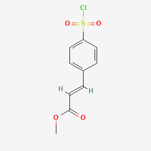 molecular formula C10H9ClO4S B2460792 Methyl 3-[4-(chlorosulfonyl)phenyl]prop-2-enoate CAS No. 1133001-67-8