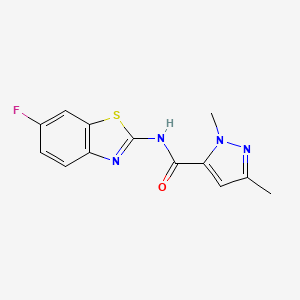N-(6-fluorobenzo[d]thiazol-2-yl)-1,3-dimethyl-1H-pyrazole-5-carboxamide