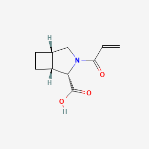 molecular formula C10H13NO3 B2460798 (1R,2S,5S)-3-Prop-2-enoyl-3-azabicyclo[3.2.0]heptane-2-carboxylic acid CAS No. 2305429-22-3