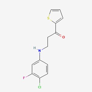 molecular formula C13H11ClFNOS B2460801 3-(4-Chloro-3-fluoroanilino)-1-(2-thienyl)-1-propanone CAS No. 500119-55-1