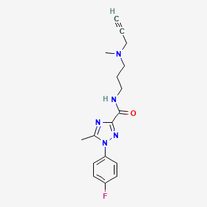 molecular formula C17H20FN5O B2460804 1-(4-fluorophenyl)-5-methyl-N-{3-[methyl(prop-2-yn-1-yl)amino]propyl}-1H-1,2,4-triazole-3-carboxamide CAS No. 2094152-13-1