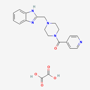 molecular formula C20H21N5O5 B2460806 (4-((1H-benzo[d]imidazol-2-yl)methyl)piperazin-1-yl)(pyridin-4-yl)methanone oxalate CAS No. 1351660-94-0