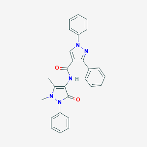 molecular formula C27H23N5O2 B246081 N-(1,5-dimethyl-3-oxo-2-phenyl-2,3-dihydro-1H-pyrazol-4-yl)-1,3-diphenyl-1H-pyrazole-4-carboxamide 