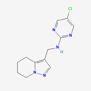 molecular formula C12H14ClN5 B2460824 5-chloro-N-((4,5,6,7-tetrahydropyrazolo[1,5-a]pyridin-3-yl)methyl)pyrimidin-2-amine CAS No. 2034607-44-6