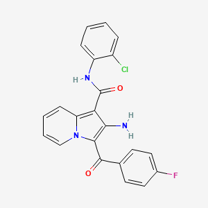 2-amino-N-(2-chlorophenyl)-3-(4-fluorobenzoyl)indolizine-1-carboxamide