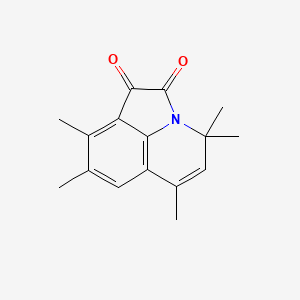 molecular formula C16H17NO2 B2460836 4,4,6,8,9-Pentamethyl-4H-pyrrolo[3,2,1-ij]quinoline-1,2-dione CAS No. 488734-86-7